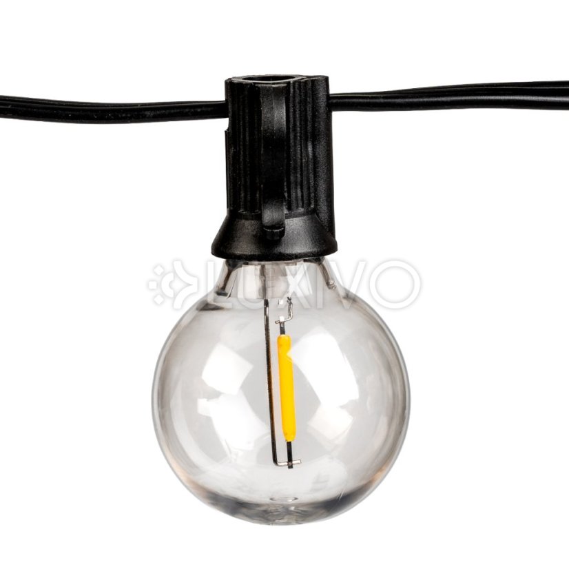 Solárna záhradná girlanda 75x LED ozdobné guľôčky 45m 2700K teplá biela + diaľkový ovládač CALLIS2 LUMILED