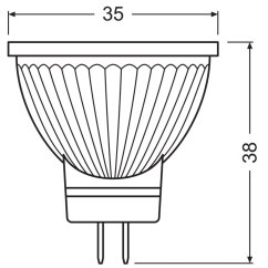 Žiarovka LED GU4 MR11 4,2W = 35W 345lm 2700K Warm 36° 12V OSRAM STAR