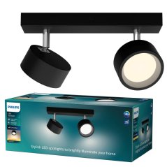 LED reflektorová stropná lampa 11W 1100lm 2700K Black Brother Philips