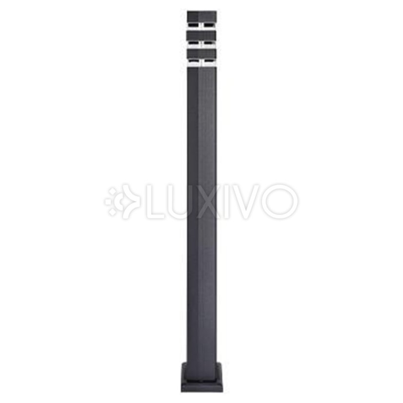 Lampa LED záhradná stojaca vonkajšia stĺpik GU10 sivá IP44 Malibu 80cm Masterled