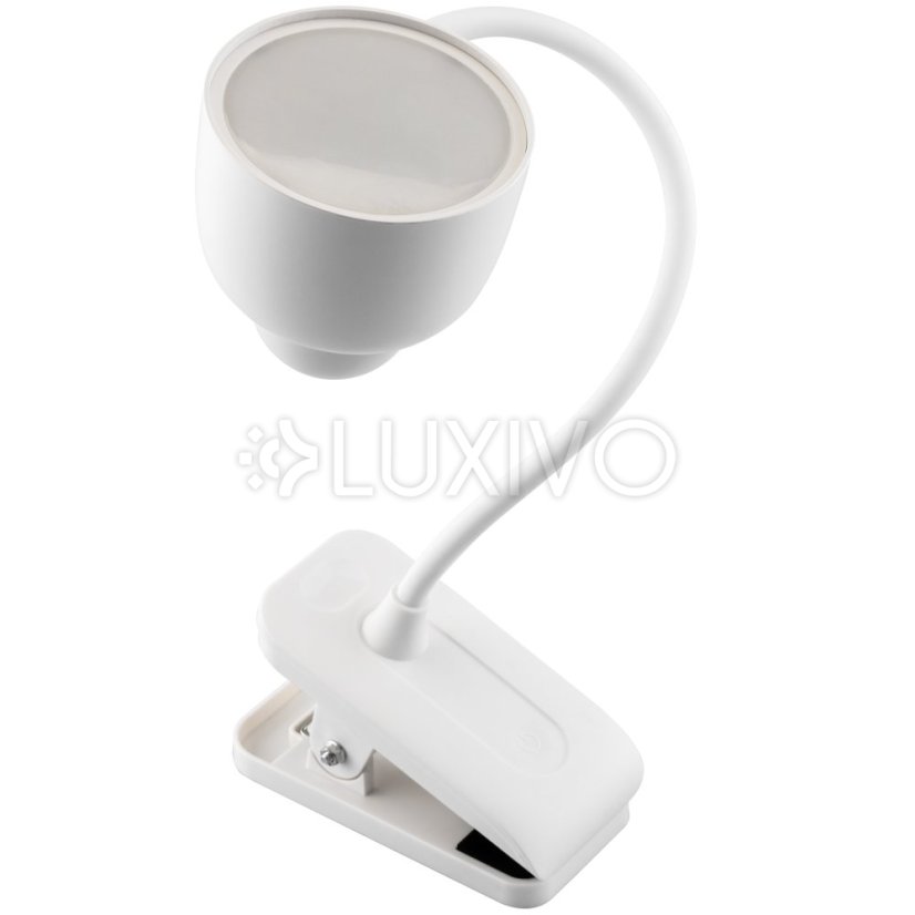 LED stolová lampa 5W CCT kresliarska školská TESA 2 biela LUMILED