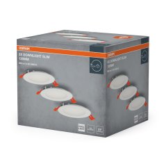3x svietidlo zapustené stropné HALOGÉNOVÉ LED bodové okrúhle 8W 550lm 4000K neutrálna biela Downlight Osram