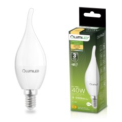 Žiarovka LED E14 Sviečka BA35 5W = 40W 550lm 3000K teplá 180° LUMILED