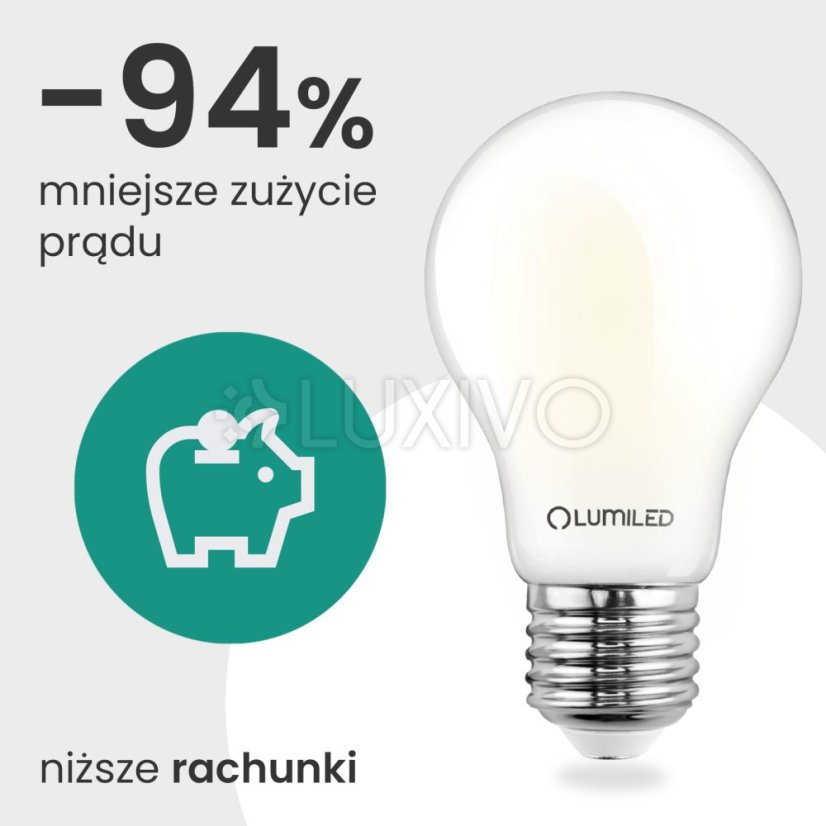 Žiarovka LED E27 A60 4, 9W 1055lm = 75W 2700K teplá 360° filament KLASA A LUMILED