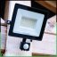 LED reflektor ZUNA2 50W 4500lm 6500K IP44 Black Senzor pohybu LUMILED
