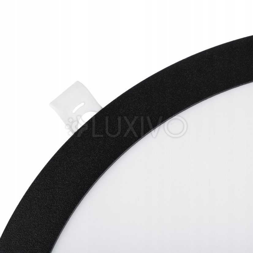 Plafond LED panel 24W 4000K 1920lm 29cm Round Flush Mount Black ECOLIGHT