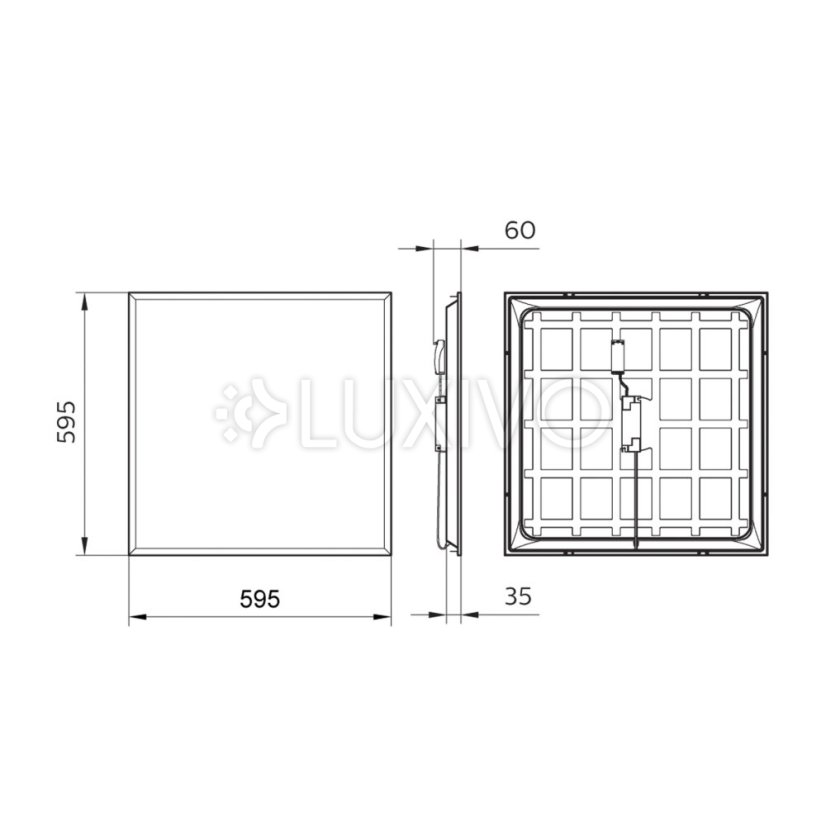 LED panel 60x60 36W 3200lm 4000K White Projetline Philips