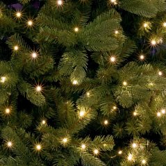 Vianočný led zväzok svietiacich reťazcov s časovačom - 10 reťazcov po 25ks led - 2,4m - teplá biela