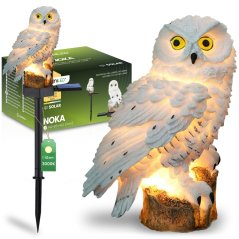 Solárna záhradná lampa LED zapichovacia stĺpik sova 3000K IP44 NOKA LUMILED