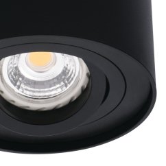 Halogénové svietidlo na povrchovú montáž SPOT circular BORD GU10 black mat IP20 Kanlux