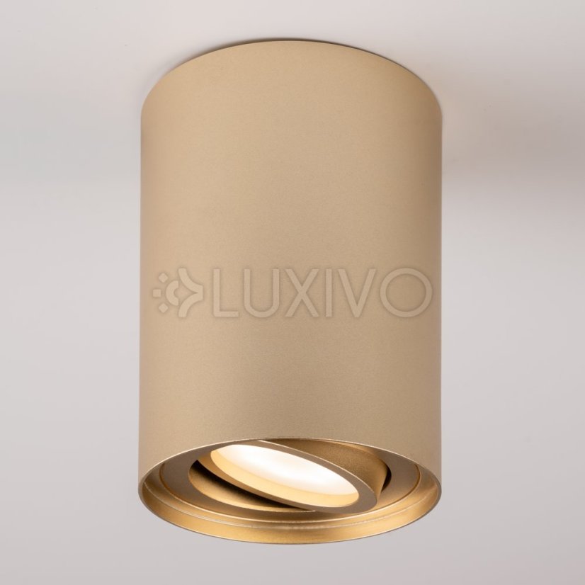 Nástenné svietidlo halogénové bodové tuba pohyblivé okrúhle zlaté 115mm AMAT-L