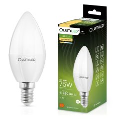 LED žiarovka E14 B35 10W = 75W 990lm 3000K Warm 180° LUMILED