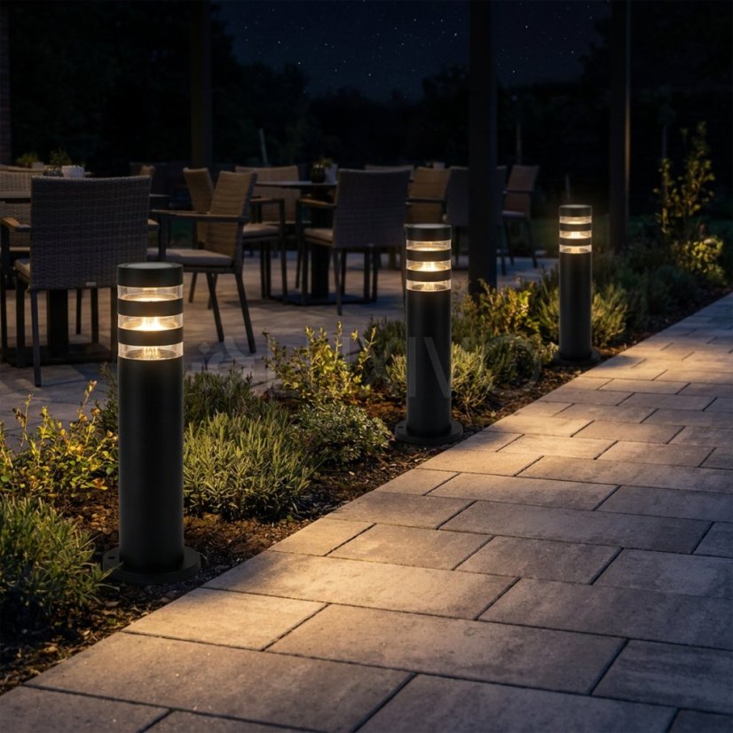 Záhradná lampa stĺpik vonkajšia stojaca E27 LED RINGO IP54 40cm LUMILED