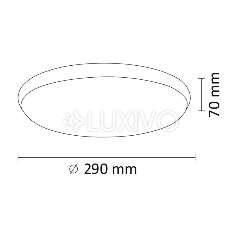 LED plafón stropný 15W 1600lm 4000K neutrálna 120° biely čierny Kern Sanico Goldlux