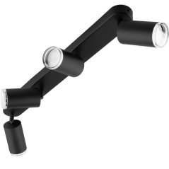 LED bodové stropné svietidlo 4x GU10 IP44 ADERO Black Lumiled