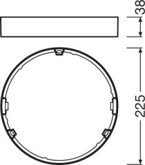 Rámček na povrchovú montáž pre svietidlá DOWNLIGHT Slim DN210 LEDVANCE