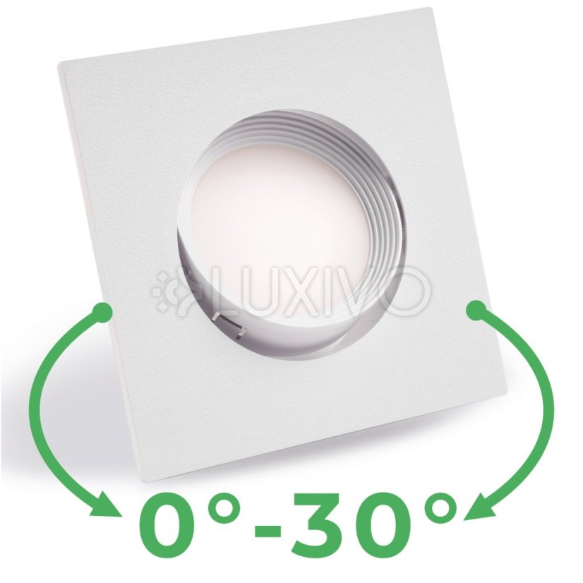 Halogénové svietidlo na zapustenú montáž Hranaté biele GU10 MR16 VENTUS Lumiled