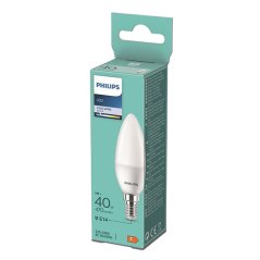 LED žiarovka E14 Candle B35 4,9W = 40W 470lm 4000K Neutral Essential Philips