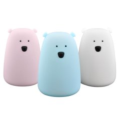 Dekoratívna LED lampa s dobíjacím akumulátorom TAP TAP medveď biely GOLDLUX (Polux) 16cm