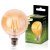 LED žiarovka E27 guľa G95 4W = 40W 470lm 2000K teplá 360° jantárová filament LUMILED