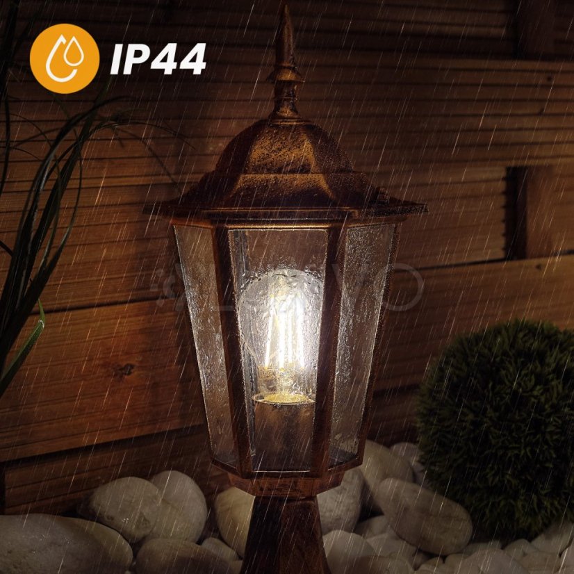 Záhradné svietidlo Vonkajšia lampa E27 Nízke tienidlo 40cm Patina BELLIS LUMILED