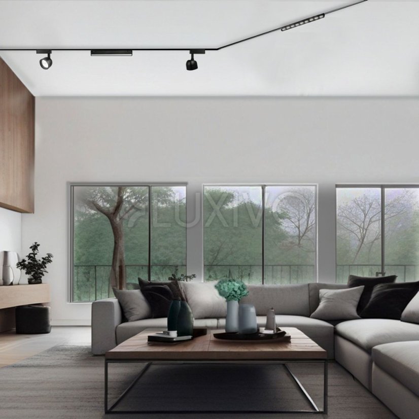 LED lampa na magnetickú lištu 11W 880lm 4000K neutrálna CRI90 90° čierna VIDEX