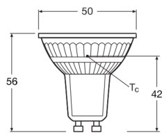 LED žiarovka GU10 PAR16 4,3W = 32W 350lm 4000K Neutrálna 120° Ledvance
