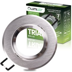 Halogénové zapustené svietidlo stropné okrúhle pohyblivé GU10 MR16 strieborná TRIAM Lumiled