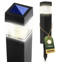 LED NARIS Solárne záhradné svietidlo poháňané stĺpikom 40cm LUMILED