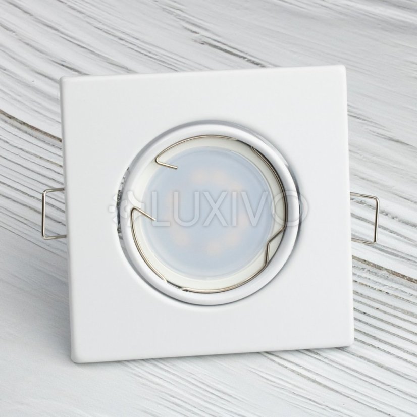OPIN GOLDLUX (Polux) POHYBLIVÉ stropné svietidlo QUADRAT WHITE STEEL