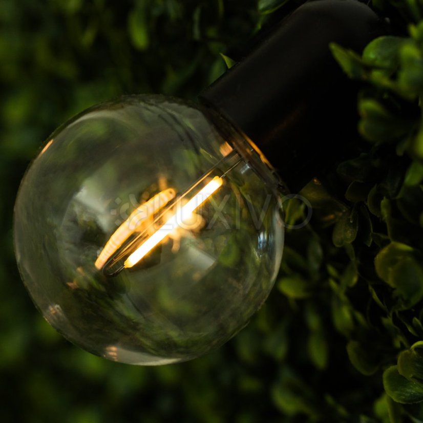 Solárna záhrada Girland 20x LED dekoratívne gule 11,58 m 3000K Warm LOVO LUMILED