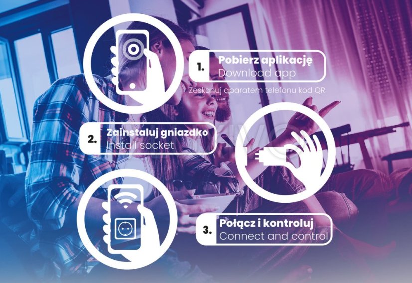 Inteligentná zásuvka WiFi Wattmeter Timer TUYA SMART NIVO LUMILED