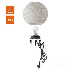 Záhradná guľa LAMPA do záhrady E27 GARDEN BALL L 38cm