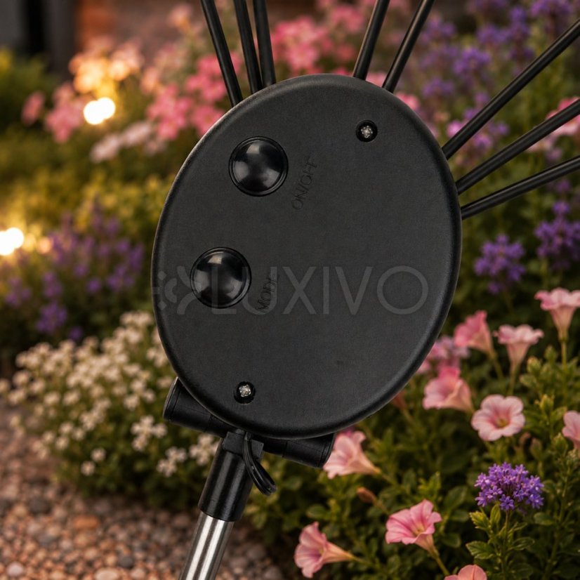 2x Solárna záhradná lampa LED ALISMA zapichovacia vonkajšia 70cm 2700K IP44 LUMILED