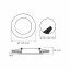 LED panel Zapustené svietidlo 6W 620lm 4000K Neutral Black Videx