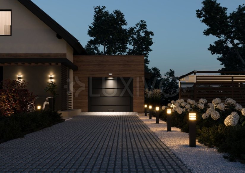 Záhradný vonkajší stojaci LED stĺp E27 12W TAXUS 2 80cm LUMILED