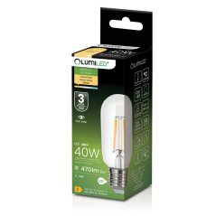 LED žiarovka E27 T45 FILAMENT 4W = 40W 470LM 3000K teplá 360° dekoratívna LUMILED