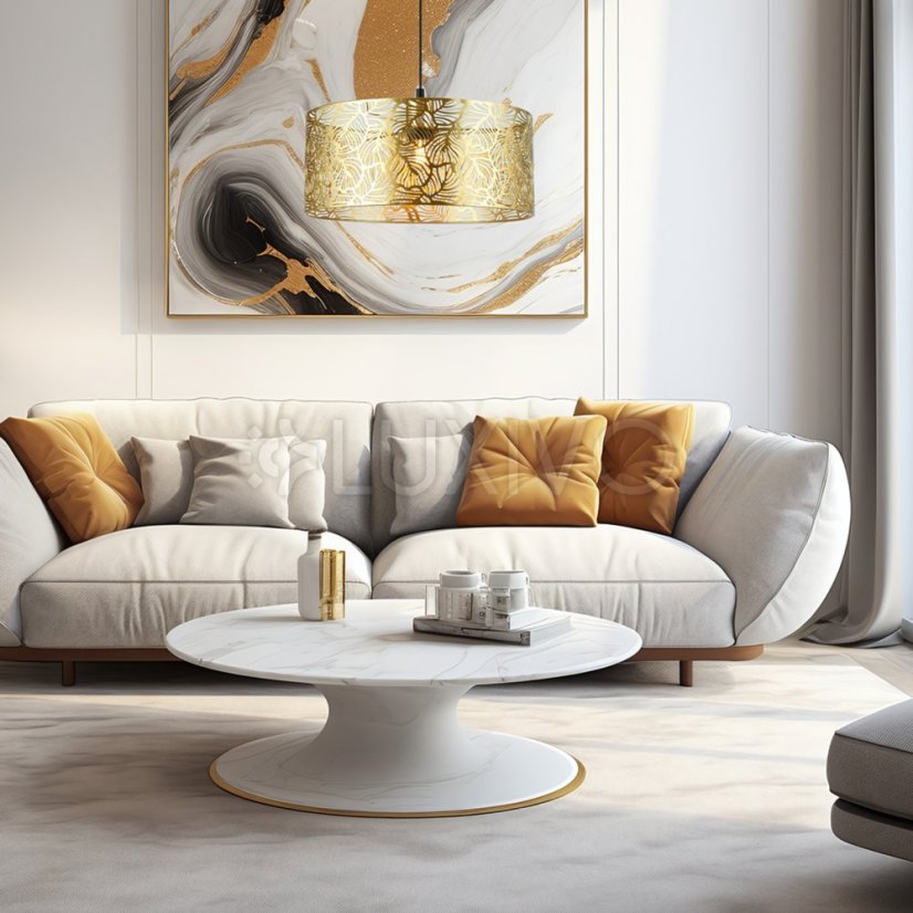 Kvetinový vzor Povrchové závesné stropné svietidlo 1xE27 zlaté MILAGRO