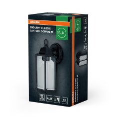Vonkajšie nástenné svietidlo lampa E27 čierna IP43 Endura Osram