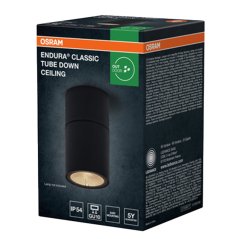 Nástenné halogénové bodové svietidlo tubus GU10 sivé IP54 Endura Osram