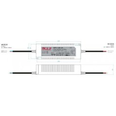 LED GPV-120W 24V/5A pevný napájací zdroj IP67 vodotesný