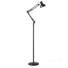 Stojaca nastaviteľná lampa podlahová E27 čierna Auriq Kobi