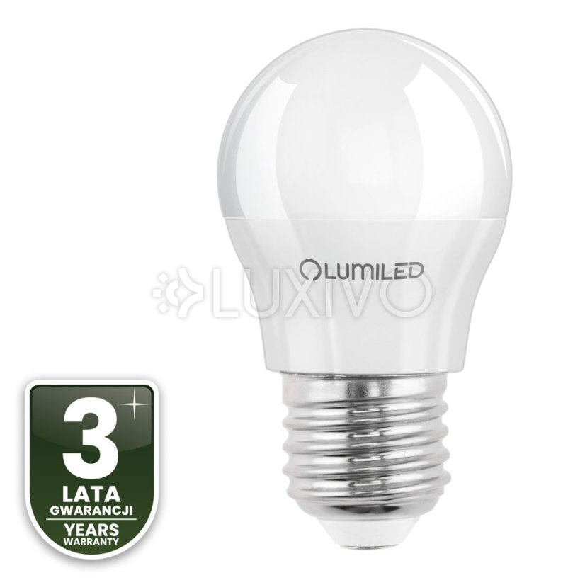 LED žiarovka E27 guľa P45 10W = 75W 1100lm 6500K studená 180° LUMILED