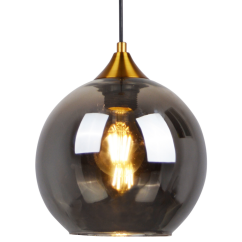 Lampa stropná závesná záves E27 zlatá sivá Damar Sanico Goldlux