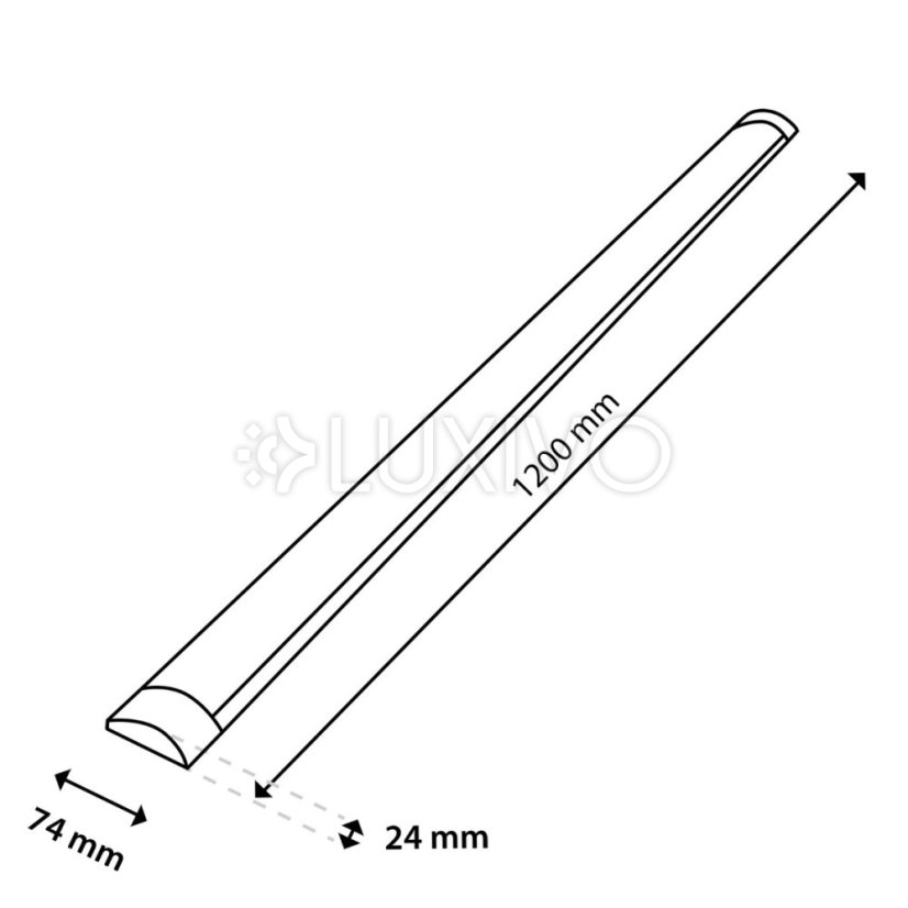 LED lineárne garážové svetlo 36W 6500K studené 120cm