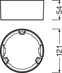 Rámček na povrchovú montáž pre svietidlá DOWNLIGHT Slim DN105 LEDVANCE