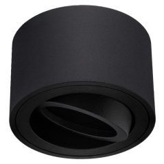 Nástenné svietidlo halogénové bodové tuba pohyblivé okrúhle čierna 50mm AMAT-S LUMILED