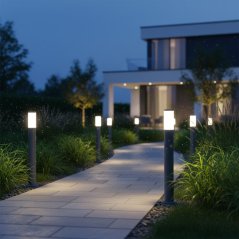 Záhradný stĺpik lampa E27 sivá IP44 Oslo