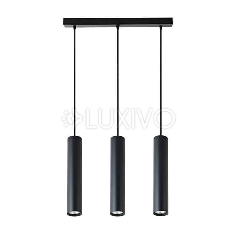KEON stropné závesné svietidlo 3xGU10 nastaviteľná trubica čierna MASTERLED