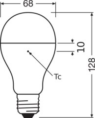 LED žiarovka E27 A68 19W = 150W 2452lm 2700K Teplá 150° Ledvance
